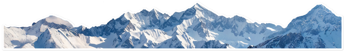 Bottle wrap of a panoramic view of snow-capped mountains