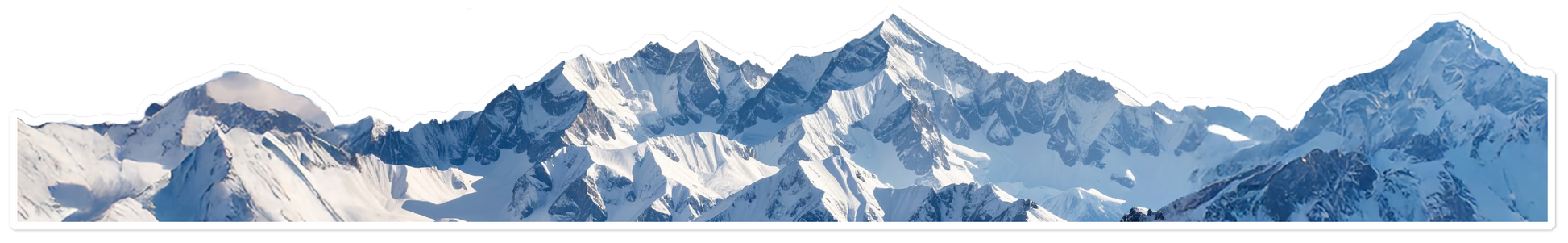 Bottle wrap of a panoramic view of snow-capped mountains