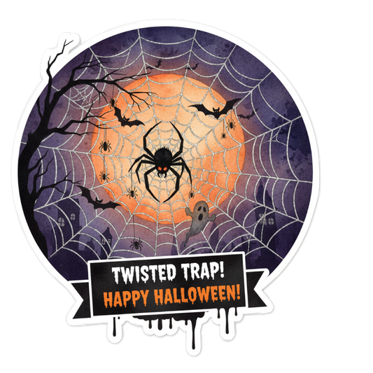 Halloween Spooky Spider in a Spider Web