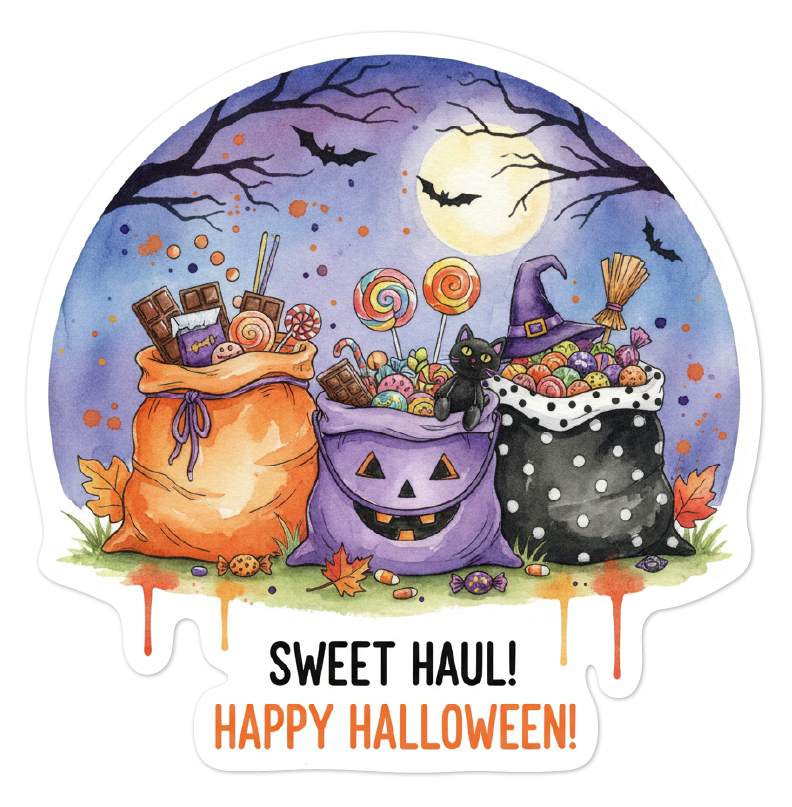 Halloween Trick-or-Treat Bags Full of Candy