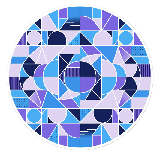 Geometric in Purple and Blue
