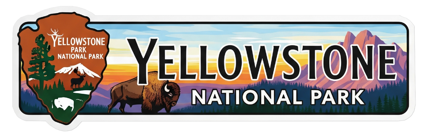 Yellowstone National Park Water Bottle Wrap