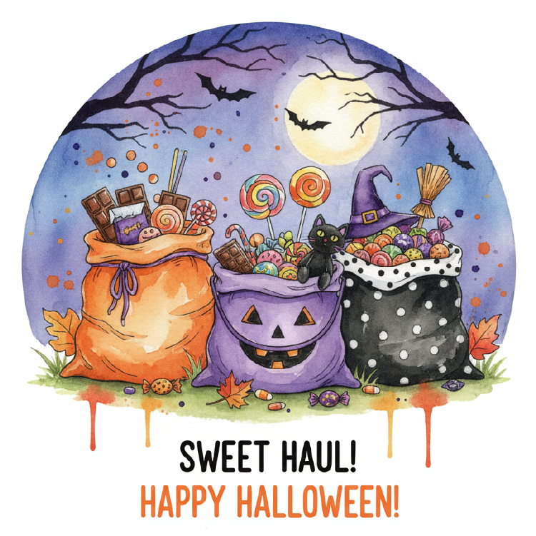 Halloween Trick-or-Treat Bags Full of Candy