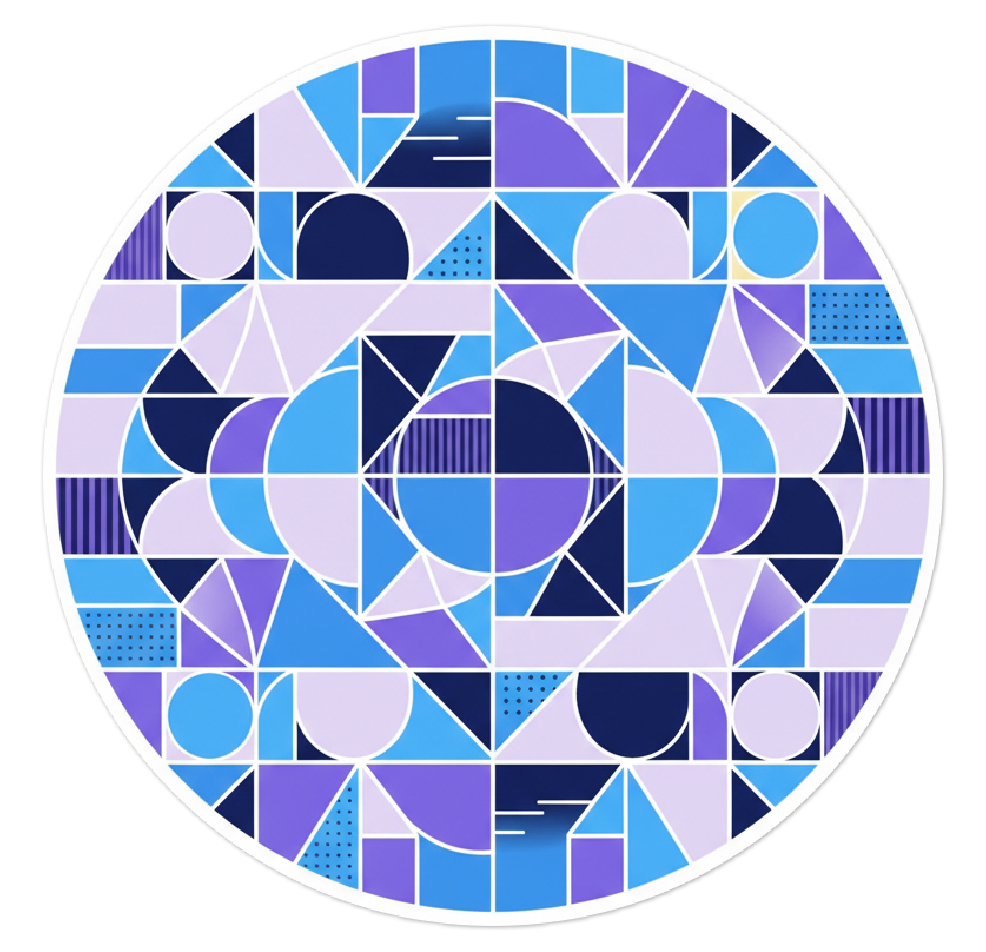 Geometric in Purple and Blue