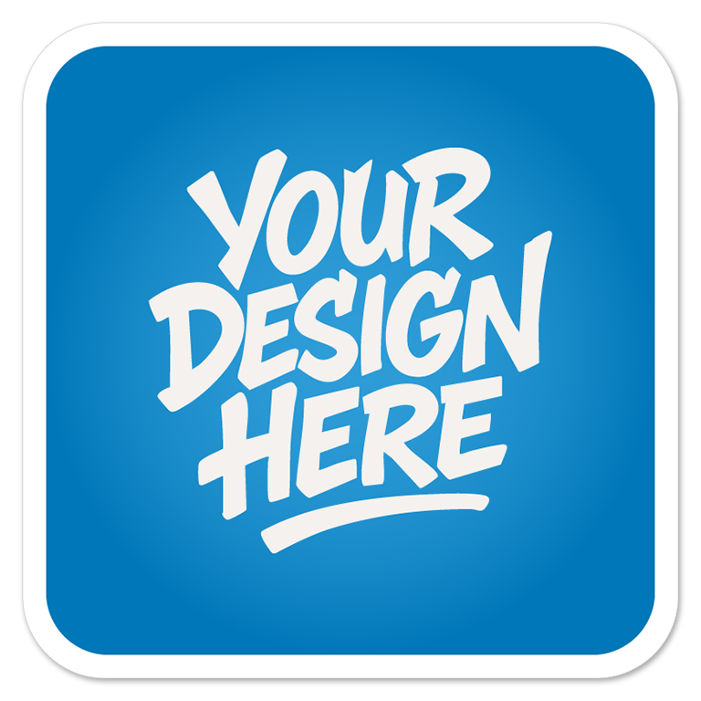 Rounded Corner Square Stickers
