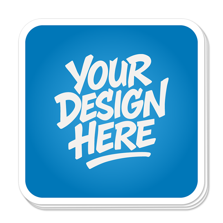 Rounded Corner Square Stickers